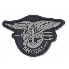Nášivka na suchý zip 101 Inc. Navy Seals - Grey / 70x47mm