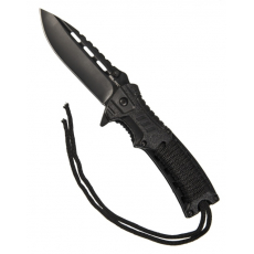 Zavírací nůž MilTec s křesadlem - Black / 10cm