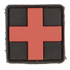 Nášivka na suchý zip MilTec Medic - Black / 2.5x2.5cm