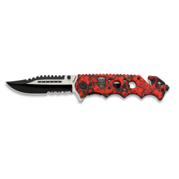 Nuž Albainox Skull Red / 8.7cm