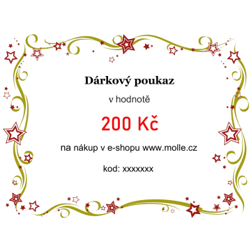 Elektronický dárkový poukaz v hodnotě 200 Kč