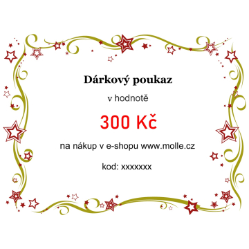 Elektronický dárkový poukaz v hodnotě 300 Kč