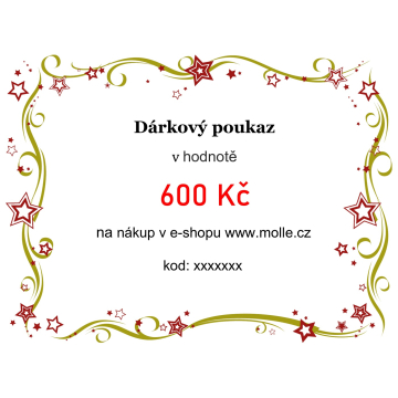 Elektronický dárkový poukaz v hodnotě 600 Kč