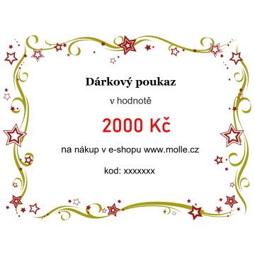 Elektronický dárkový poukaz v hodnotě 2000 Kč