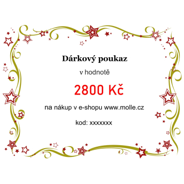 Elektronický dárkový poukaz v hodnotě 2800 Kč