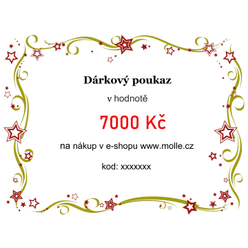 Elektronický dárkový poukaz v hodnotě 7000 Kč