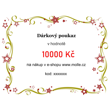 Elektronický dárkový poukaz v hodnotě 10000 Kč