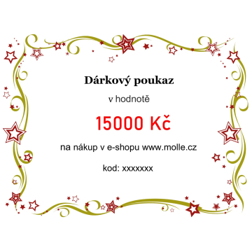 Elektronický dárkový poukaz v hodnotě 15000 Kč