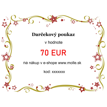 Dárkový poukaz v hodnotě 70€