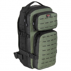 Batoh MFH Assault-Travel Laser / 30L / 23x44x18cm Black-OD green