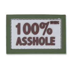Nášivka na suchý zip 101 Inc. 100% Asshole Sand / 54x36mm