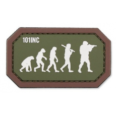 Nášivka na suchý zip 101 Inc. Airsoft Evolution - OD Green / 60x35mm
